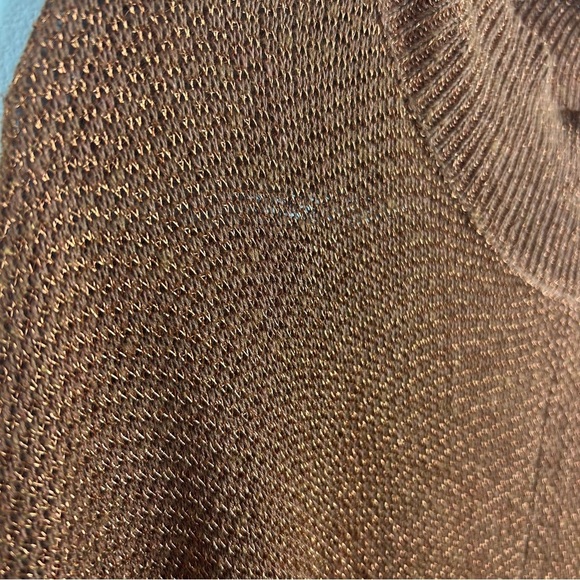 Free People Fete Knit Metallic rare sweater dress with velvet belt size: S - Picture 8 of 15